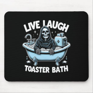 Tapis De Souris Squelette Drôle Halloween Toaster Live Laugh Th De