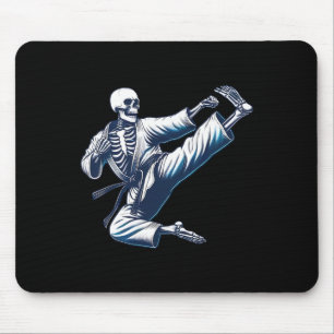 Tapis De Souris Squelette Kick Karaté Arts Martiaux Kickboxing Mma