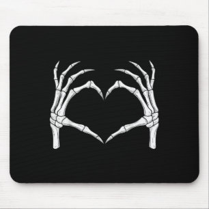 Tapis De Souris Squelette Mains Forme cardiaque Soky Halloween Lov
