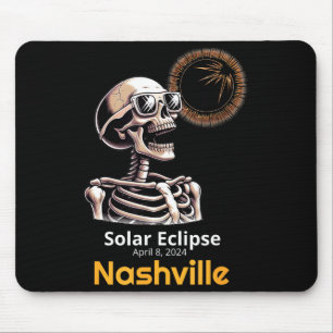 Tapis De Souris Squelette Mignon Éclipse Solaire Nashville Indiana