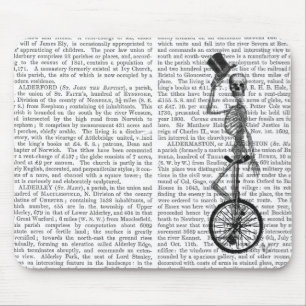 Tapis De Souris Squelette sur monocycle