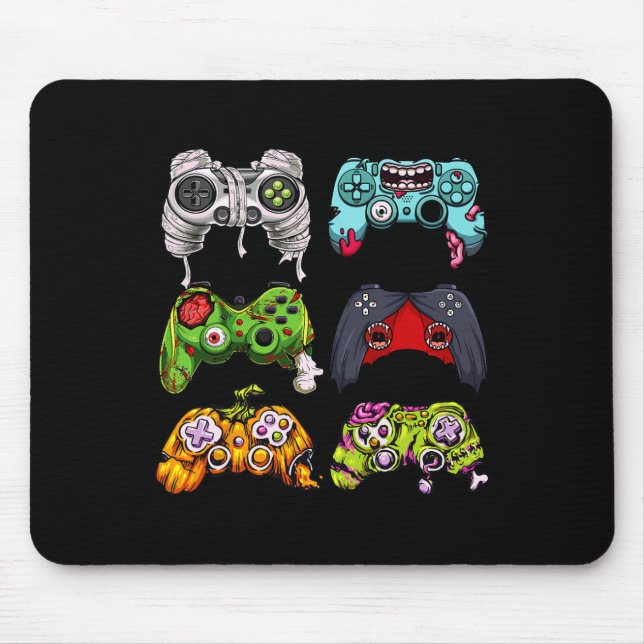 Tapis De Souris Squelette Zombie Contrôleurs de jeu Halloween Game (Devant)