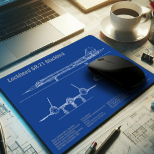 Tapis De Souris SR-71 Blackbird - Plan directeur de l'avion AD