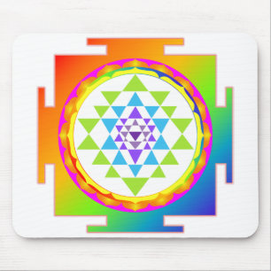 Tapis De Souris Sri Yantra Arc-en-ciel