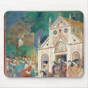 Tapis De Souris St Clare embrasse le corps de St Francis