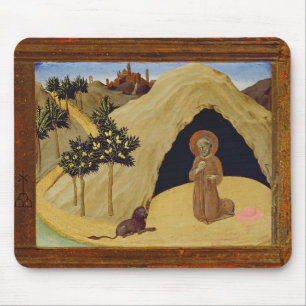 Tapis De Souris St Jerome avec le lion, 1436 (tempera sur le