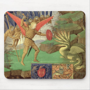 Tapis De Souris St Michael massacrant le dragon