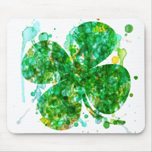 Tapis De Souris St. Patricks Day Art Shamrock Abstrait