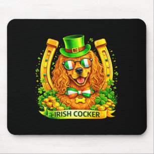 Tapis De Souris St Patricks Day Cocker Spaniel Irlandais Chanceux