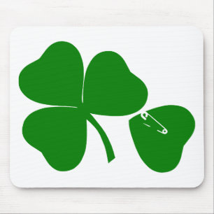 Tapis De Souris St Patrick's Day - Obtenez Lucky 3 + 1 feuilles = 