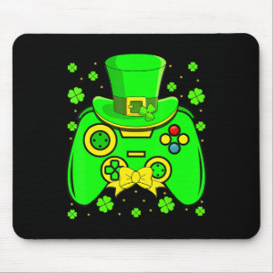 Tapis De Souris St Patrick's Day Vidéo Jeu Shamrock Matching Homme