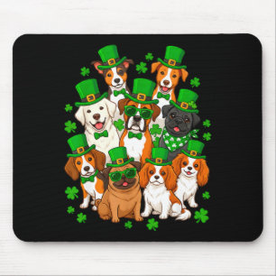 Tapis De Souris St Patricks Pawtricks Day Chiens Saint Pattys Homm