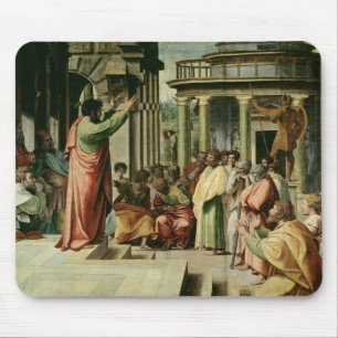 Tapis De Souris St Paul prêchant à Athènes (bande dessinée pou