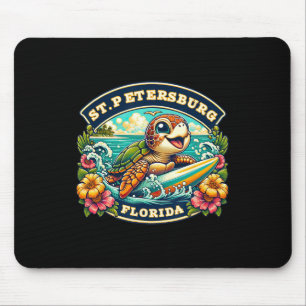 Tapis De Souris St. Petersberg Floride Tortue de mer mignonne en t