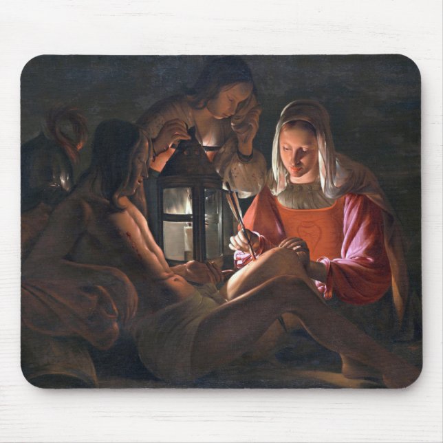 Tapis De Souris St. Sebastian Embracé par Irène, La Tour (Devant)