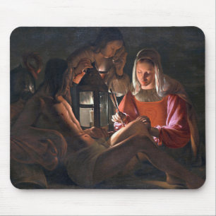 Tapis De Souris St. Sebastian Embraced by Irene, La Tour