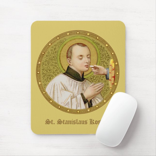 Tapis De Souris St. Stanislaus Kostka (SNV 25) (Rnd Im) Vert (Avec souris)