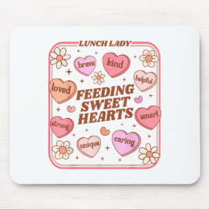 Tapis De Souris St-Valentin de la dame du déjeuner Rétro Mignon Sw