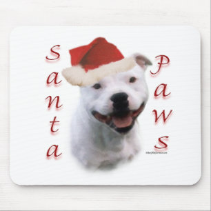 Tapis De Souris Staffordshire Bull Terrier Père Noël Paws