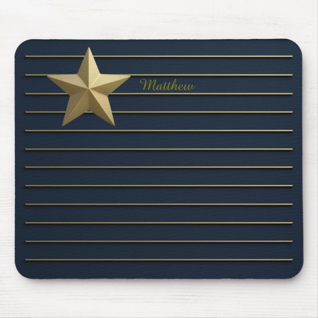 Tapis De Souris Star de la Marine Blue Mousepad (Devant)