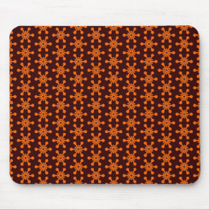 Tapis De Souris Star Motif - Orange on Dark Brown 330000