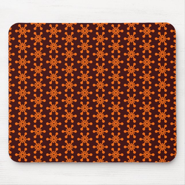 Tapis De Souris Star Motif - Orange on Dark Brown 330000 (Devant)