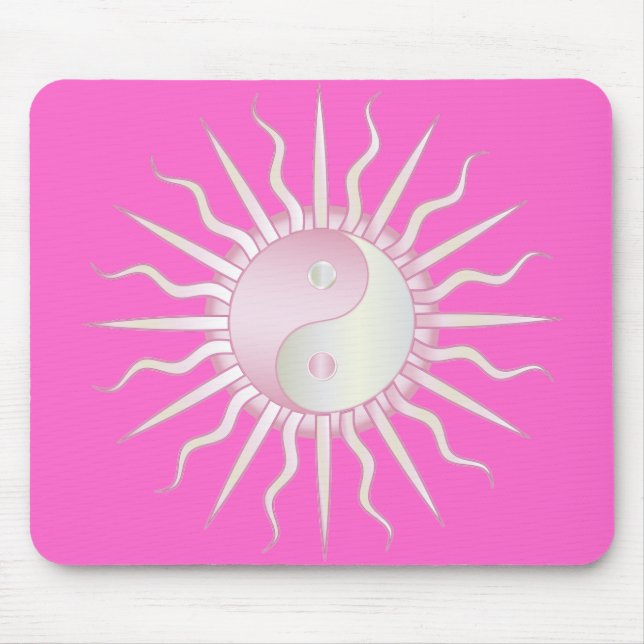Tapis De Souris Starburst rose Yin Yang (Devant)
