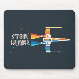 Tapis De Souris Starfighter Cosmic Rainbow X-Wing