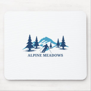 Tapis De Souris Station de ski Alpine Meadows Californie Ski Skieu