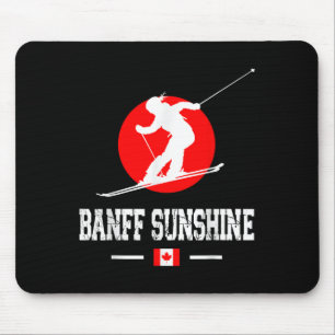 Tapis De Souris Station de ski Banff Sunshine Canada Montagnes Roc