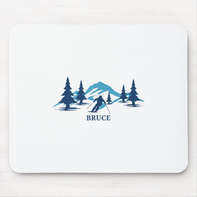 Tapis De Souris Station de ski de Bruce Skier _1 (Devant)