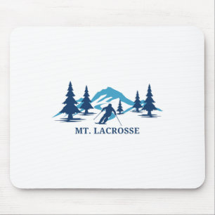 Tapis De Souris Station de ski Mt. Lacrosse Wisconsin Skieur Ski 