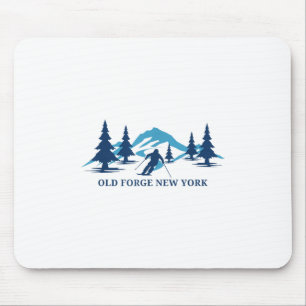 Tapis De Souris Station de ski Old Forge New York Ski Skier _1