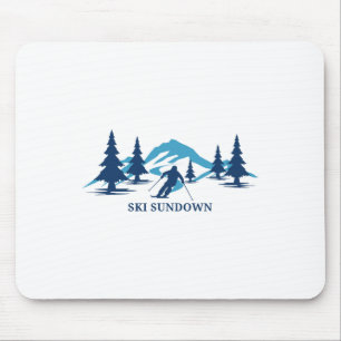 Tapis De Souris Station de ski Ski Sundown Connecticut skieur Ski 