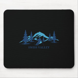 Tapis De Souris Station de ski Swiss Valley Michigan Ski Skiier