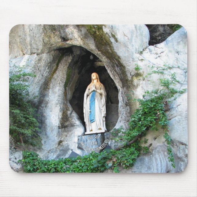 Tapis De Souris Statue de notre Madame de Lourdes, Lourdes, France (Devant)