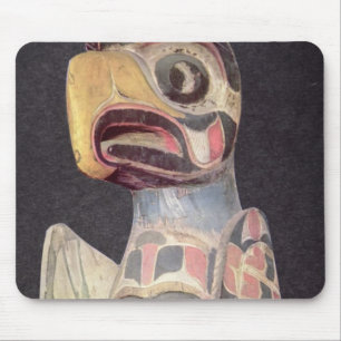 Tapis De Souris Statue de "Thunderbird" de Haida (bois peint)