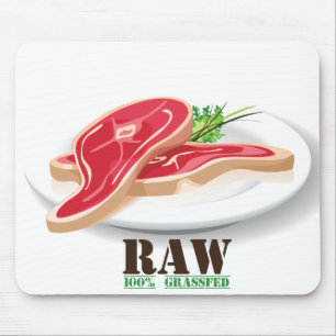 Tapis De Souris Steak cru Planète biologique Mousepad