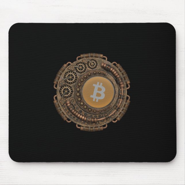 Tapis De Souris Steampunk rencontre le bitcoin (Devant)