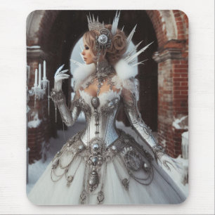 Tapis De Souris Steampunk Victorian Industrial Winter Ice Queen