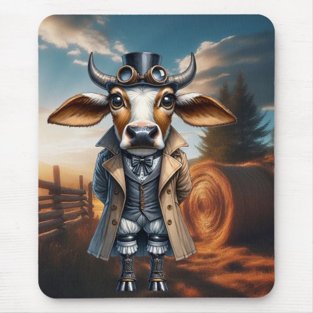 Tapis De Souris Steampunk Zebu Mousepad (Devant)
