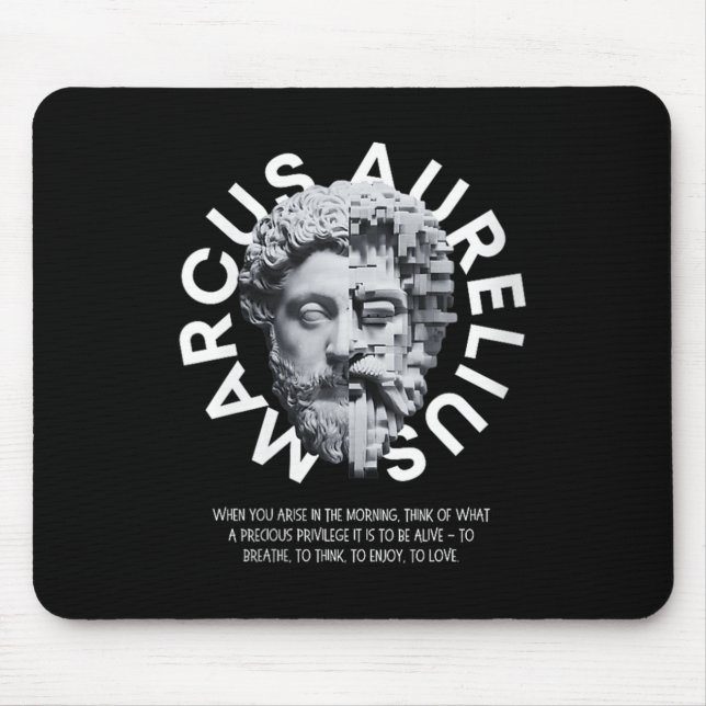 Tapis De Souris Stéicisme féminin Marcus Aurelius Citation col V _ (Devant)