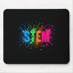 Tapis De Souris STEM Éclaboussure de peinture colorée Science Ingé