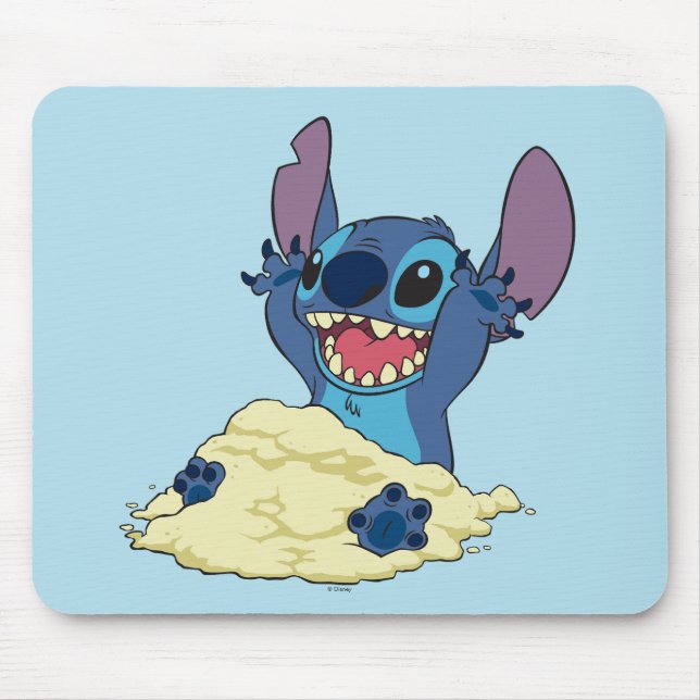 Tapis De Souris Stich Jouer dans Disney de sable (Devant)