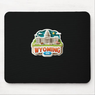 Tapis De Souris Sticker du Wyoming