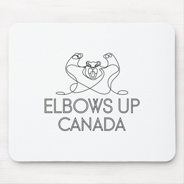 Tapis De Souris Sticker Elbows Up Canada3 (Devant)