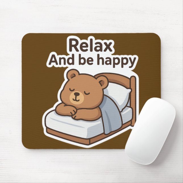 Tapis De Souris Sticker pour ours mignon (Avec souris)