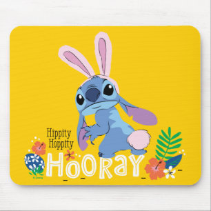 Tapis De Souris Stitch de Pâques  Hippie Hoppity Hooray