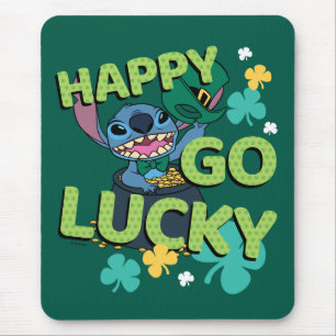 Tapis De Souris Stitch  La Saint-Patrick - Heureuse chance