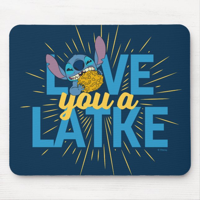 Tapis De Souris Stitch | Love You a Latke (Devant)